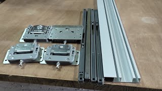 Sliding wardrobe में channel fitting कैसे लगाते हैं sliding door channel installation sliding door [upl. by Nosduj]