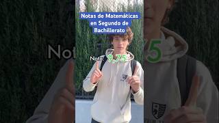 Notas de Matemáticas en Segundo de Bachillerato shortvideo shorts humor notas [upl. by Hagood]