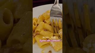 Rigatoni Alla Carbonara in Rome Italy italianfoods italianpastarecipe shortsfeed foodshorts [upl. by Fayth]