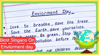 World Environment Day slogans in English  Best slogans on Environment Day [upl. by Nyledam]