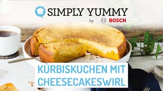 Kürbiskuchen mit Cheesecakeswirl 🍰  SIMPLY YUMMY [upl. by Onirotciv]