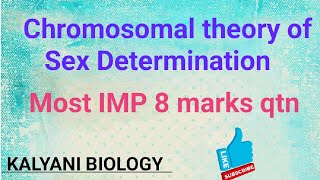 Chromosomal theory of Sex determinationgeneticsMost IMP 8marks qtn Malefemale Heterogametic [upl. by Ettennahs]