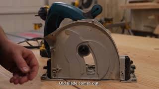 Blade Replacement on Makita SP6000J 612Inch Track Saw [upl. by Arianne]