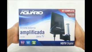 DRASANTOS  DTV5600 Antena Digital Externa Amplificada Aquario LANÇAMENTO [upl. by Zulema]