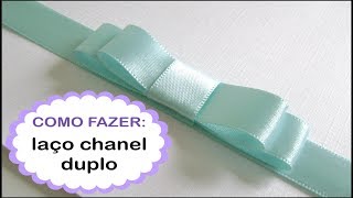 Como fazer laço chanel duplo para o seu convite  Faça Você Mesmo  DIY [upl. by Mellisa]