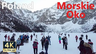 Morskie Oko Zakopane Poland 🇵🇱 4K Winter Walking Tour January 2022 [upl. by Jesh123]