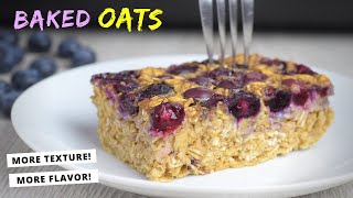 Healthy Baked Oatmeal You Can Make Ahead REHEATS SO WELL [upl. by Welsh]