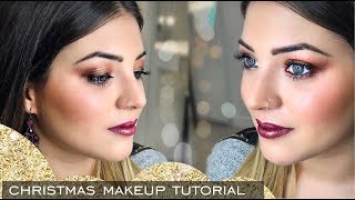 CHRISTMAS MAKEUP TUTORIAL [upl. by Ellehcir480]