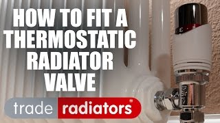 How to fit a thermostatic radiator valve by Trade Radiators [upl. by Ellehsem]