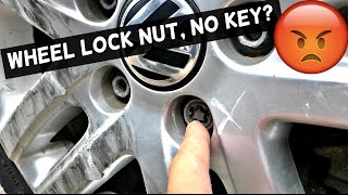 HOW TO REMOVE A WHEEL LOCK NUT WITHOUT A KEY WHEEL  LOCK BOLT REMOVING [upl. by Louella788]