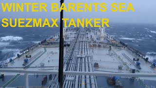 Winter Barents Sea Passage Suezmax Tanker [upl. by Jaquelin744]