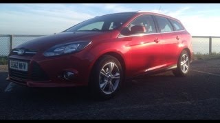 2013 Ford Focus 10 litre EcoBoost Estate Zetec Review Inside Lane [upl. by Stoeber943]