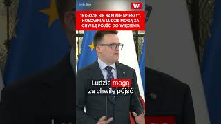 Hołownia Ludzie mogą za chwilę pójść do więzienia quotNigdzie się nam nie śpieszyquot polityka wąsik [upl. by Acinoev]