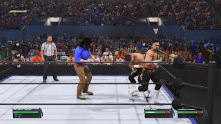 WWE 2K24Ducha completa De Ángel Garza Y Humberto Carrillo VS Prince vasquez [upl. by Htrap]