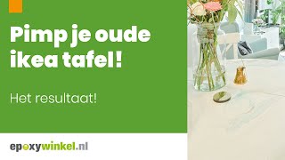 Epoxy giethars  Ikea tafel met marmerlook  Het Resultaat [upl. by Annayak]