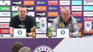 Pressekonferenz mit Trainer Peter Pacult nach dem Spiel gegen Sturm Graz 03 [upl. by Enomad299]