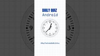 Daily quiz  Android Testing quiz android testing integrationtesting unittesting [upl. by Camellia]