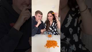 Betting on Wotsits😳🧀Pt2 challenge game foodie vs couple fyp [upl. by Madge]