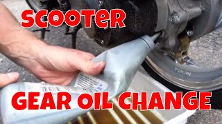 How to change the gear oil on a scooter [upl. by Nimzaj]