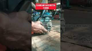 Chainsaw Carburetor Tuning  Idle Adjustment chainsaw [upl. by Sorce]