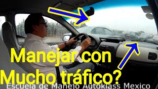 Clase 26 Empieza a Manejar con Mucho trafico🚙🚙 V52 aprende a manejar desde cero [upl. by Beaufort27]