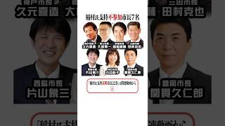 市長7名 稲村氏支持不参加 県内29市長のうち7市長 [upl. by Edgard296]