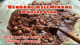 Hidangan Hari Raya  Resep dan Cara Membuat Rendang Asli Padang Beserta Tips nya [upl. by Ardell]