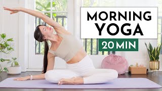 20 Min Gentle Morning Yoga Class  Easy Morning Stretches [upl. by Amalia844]