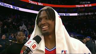 Tyrese Maxey PostGame Interview  Cleveland Cavaliers vs Philadelphia 76ers [upl. by Albin446]