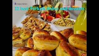 Turkish amp Ottoman cuisine Kitchen  22 best delicious Turkish dishes Foods and desserts [upl. by Nirrok]