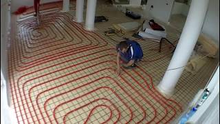 Incalzire in pardoseala Rehau  Living 70 m2 Underfloor heating [upl. by Dunning453]