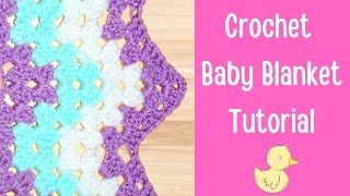 DIY Crochet Blanket  Granny Ripple Baby Blanket Crochet Pattern [upl. by Naesed]