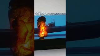 Submarine Explosion Diorama shorts diorama resinart art submarine [upl. by Rains213]