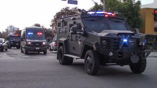 LAPD Metro Units Responding From Station [upl. by Niknar]