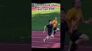 Teens think that they can run 958 in the 100m but never ran before fypシ゚viral [upl. by Relluf]