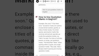 How to Use Quotation Marks in English [upl. by Shelah7]