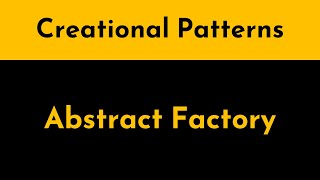 The Abstract Factory Pattern Explained and Implemented  Creational Design Patterns  Geekific [upl. by Cleaves30]