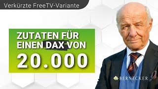 Zutaten für einen DAX von 20000  Hans A Bernecker im Themencheck Verkürzte FreeTVVariante [upl. by Anilem]