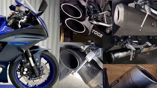 2022 YAMAHA YZF R7 Exhaust Sound Compilation  STOCK AKRAPOVIĆ SPARK KYN TOCE SC PROJECT [upl. by Elawalo]