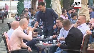 Muslims in Bosnia celebrate religious holiday of Eid [upl. by Arny]