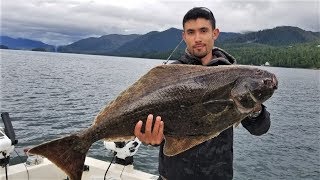 Cooking a Pacific Halibut IN ALASKA [upl. by Narak]