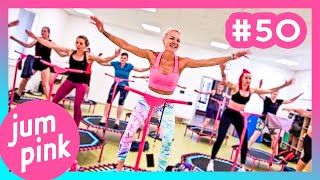 Jumpink 50  Jumping fitness class  Rebound workout fitness on trampoline [upl. by Omora]