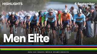 Men Elite highlights  2024 UCI Gravel World Championships [upl. by Aihsekin1]