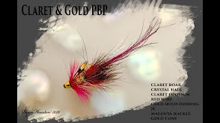 TYING THE CLARET AND GOLD POT BELLIED PIG SALMON FLY WITH RYAN HOUSTON [upl. by Filipe459]