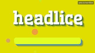 HOW TO SAY HEADLICE [upl. by Enileda]