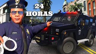 24 Horas Siendo Policia En GTA 5 Roleplay [upl. by Rees]