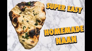 Insanely Easy Skillet Garlic Butter Naan Bread no bake [upl. by Beverly]