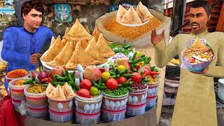 Samosa Jhal Muri Recipe Famous Street Food Bhel Puri Samosa Hindi Kahani Moral Stories Comedy Video [upl. by Stoneham]