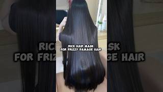 RICE HAIR MASK FOR FRIZZY DAMAGE HAIR 🩷 aesthetic frizzyhairsolution beautytips kpop btsarmy [upl. by Baalman472]