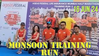 AGEAS FEDERAL LIFE INSURANCE MUMBAI HALF MARATHONTRAINING RUN116 JUN24VIVIANA MALL THANEthane [upl. by Eenaej222]